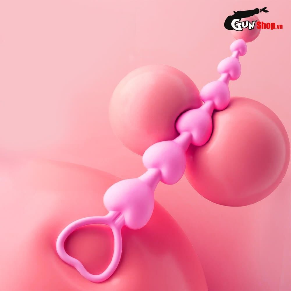 Que kích thích hậu môn Chisa Heart Booty Beads-Pink