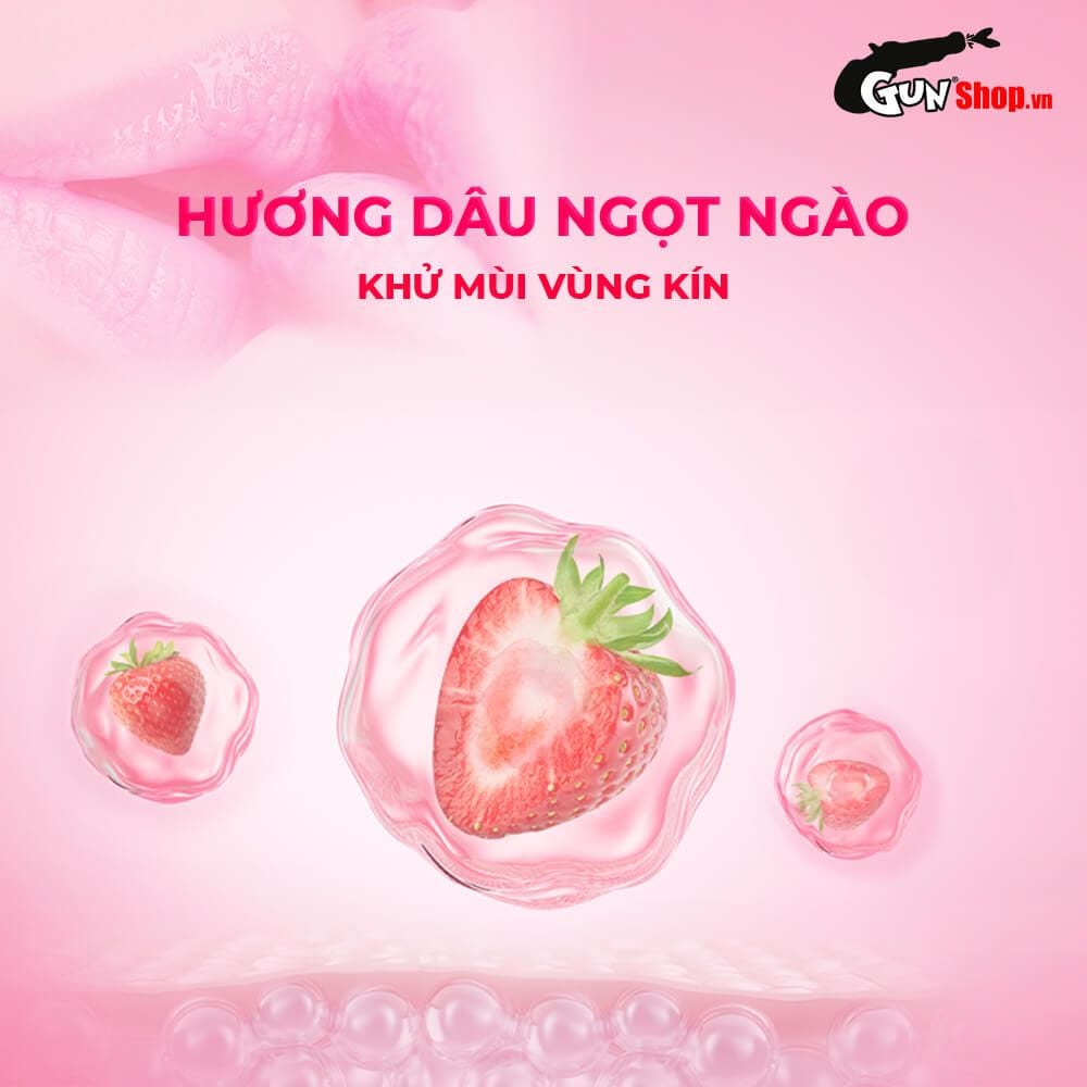Nước tình yêu BJ ấm nóng hương dâu Xun Z Lan Kiss Hot - Gói 10ml