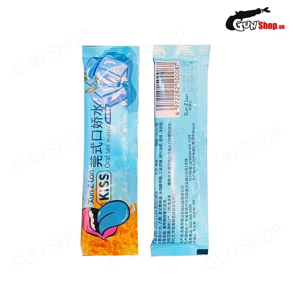 Nước tình yêu BJ mát lạnh hương bạc hà Xun Z Lan Kiss Cool - Gói 10ml