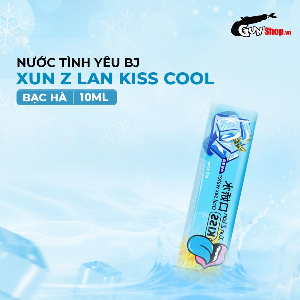 Nước tình yêu BJ mát lạnh hương bạc hà Xun Z Lan Kiss Cool - Gói 10ml