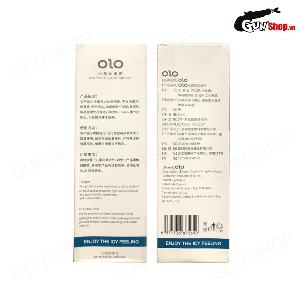 Gel bôi trơn mát lạnh OLO Cooling - Chai 60ml