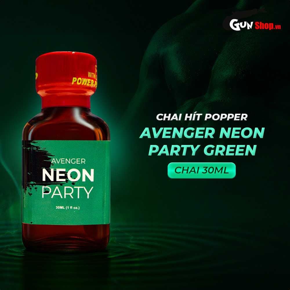 Chai hít tăng khoái cảm Popper PWD Avenger Neon Party Green - Chai 30ml