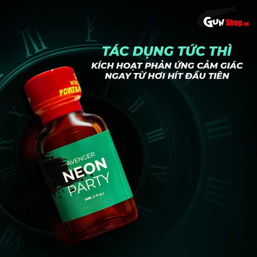 Chai hít tăng khoái cảm Popper PWD Avenger Neon Party Green - Chai 30ml