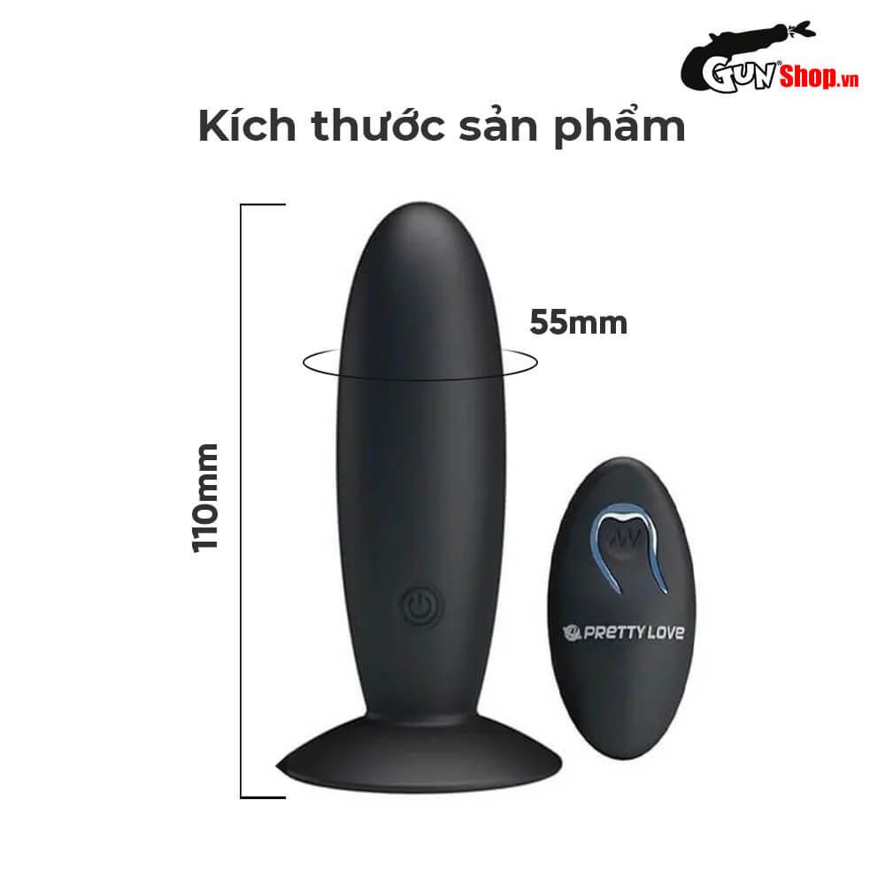 Que rung kích thích hậu môn Pretty Love Remote Control Vibrating Plug