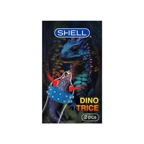 Bao cao su Shell Dino Trice - Hộp 1 bao gai, 2 vòng bi + 1 bao Shell Performax (Hộp 2 cái)