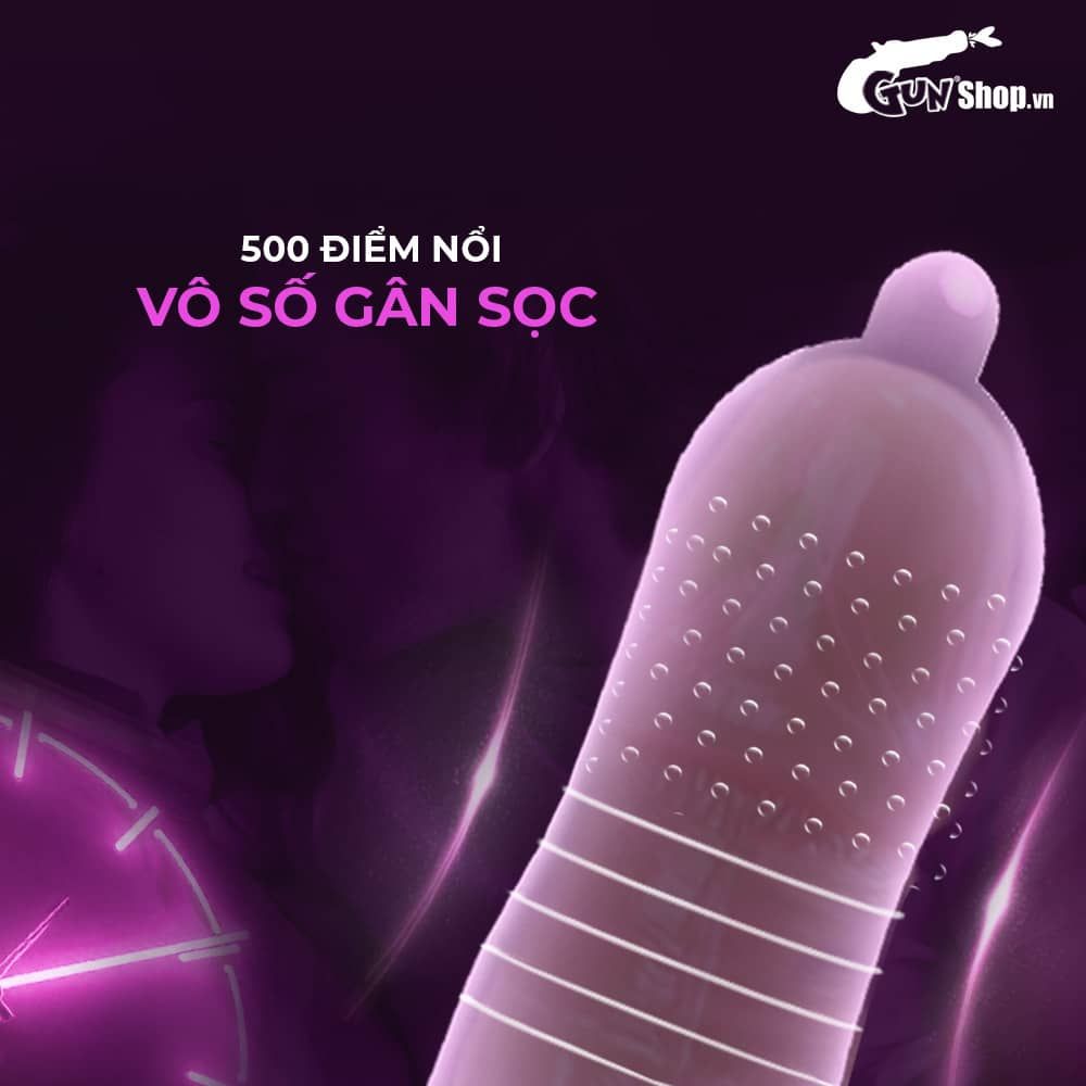 Bao cao su Shell Play Choker 6 tính năng - Hộp 10 cái + 1 vòng đeo kéo dài thời gian