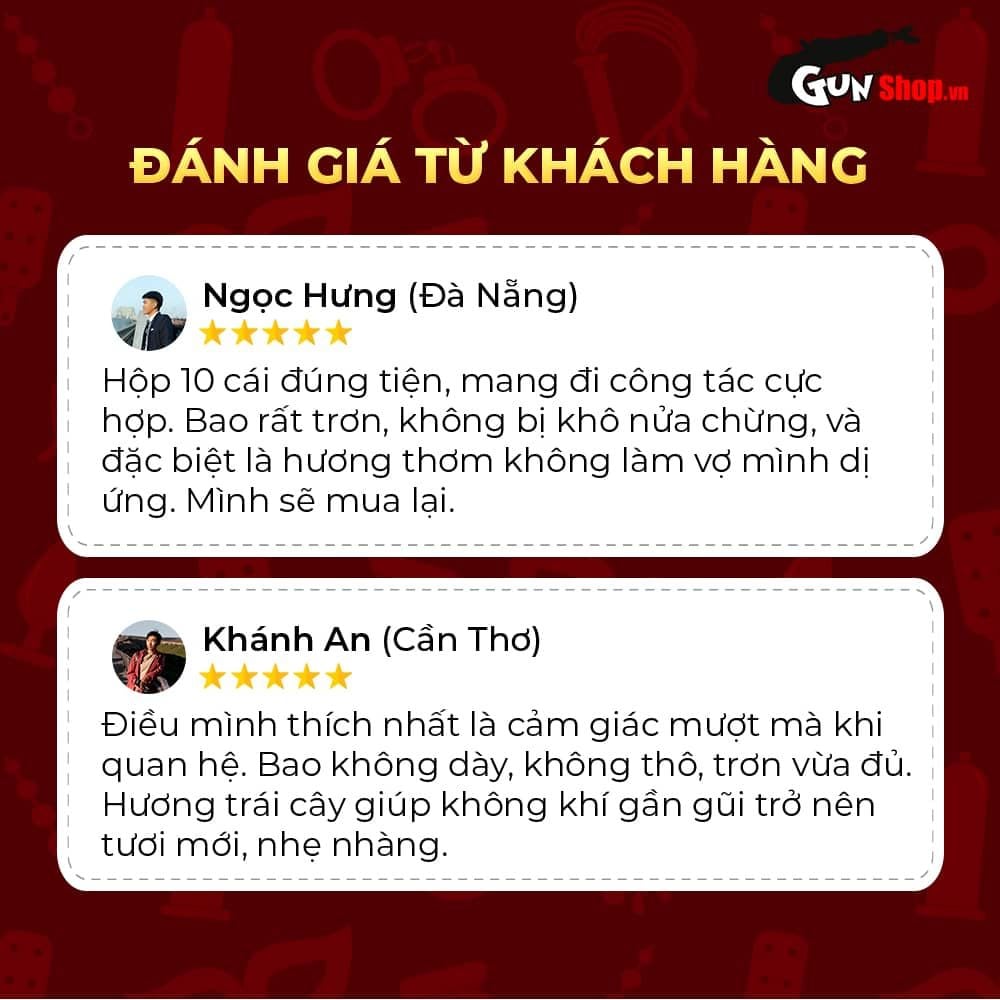 Bao cao su Shell Tropical Prolong - Siêu mỏng, kéo dài thời gian, hương hoa quả nhiệt đới - Hộp 10 cái