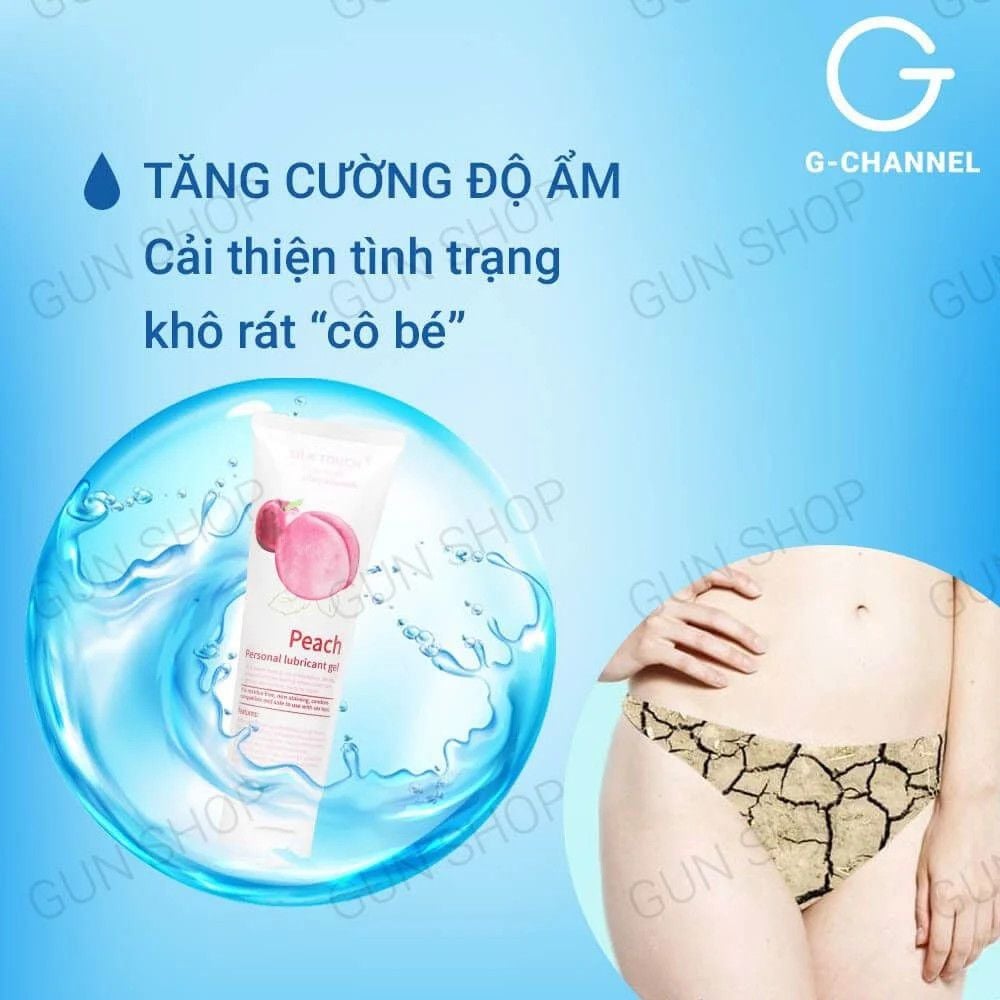 Gel bôi trơn hương đào Silk Touch - Chai 100ml