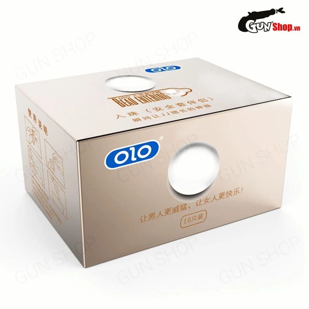 Bao cao su OLO 0.01 Trắng có bi - Siêu mỏng, bi tăng kích thước 1.5cm - Hộp 5 cái