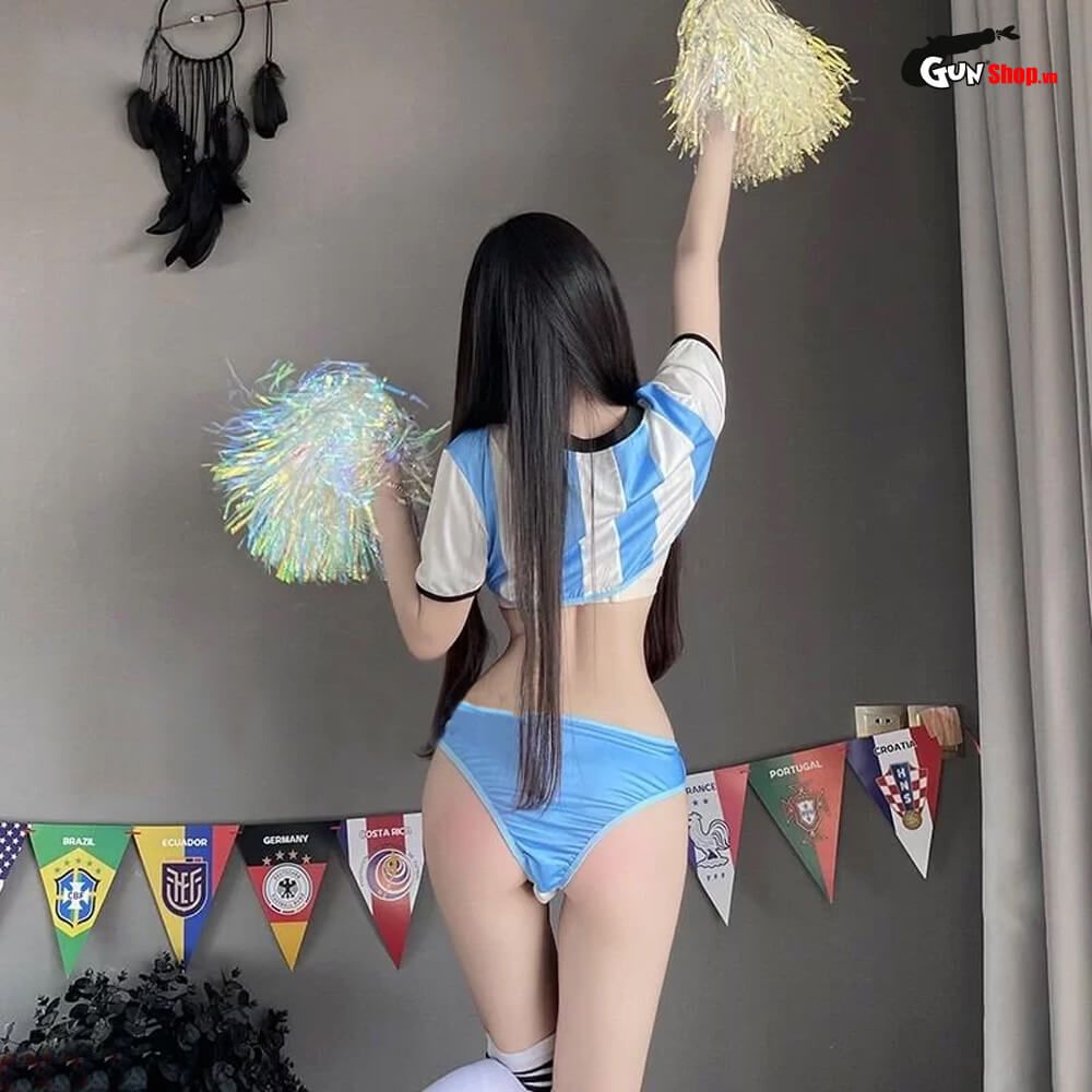 Thời trang sexy cosplay cổ động viên Argentina NS48