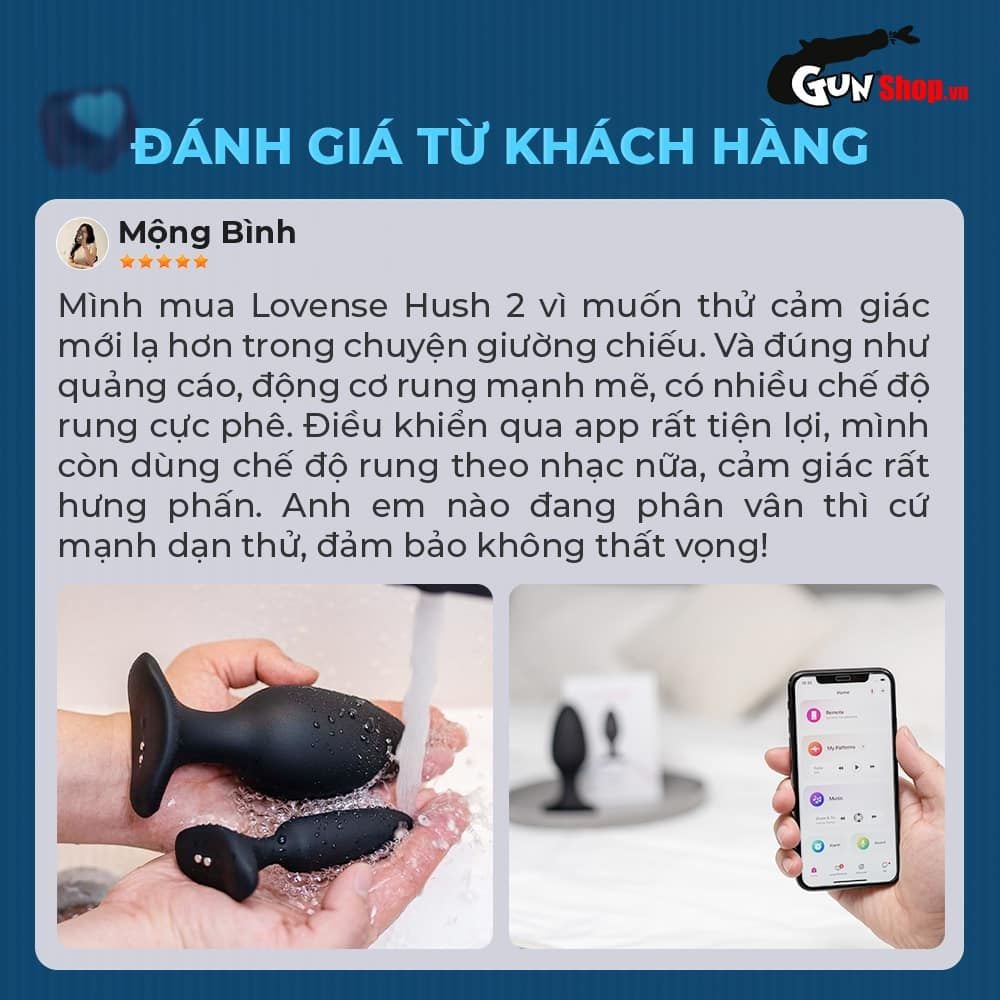 Trứng rung hậu môn Lovense Hush 2