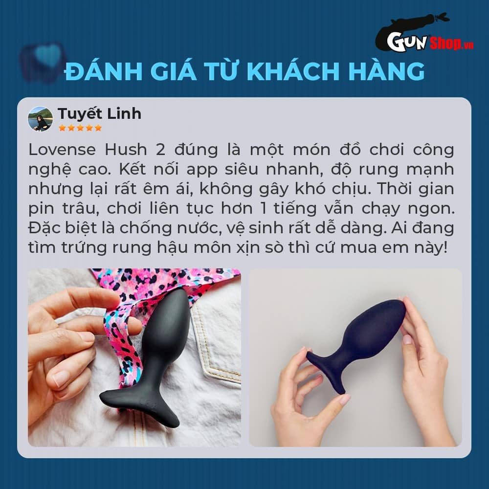 Trứng rung hậu môn Lovense Hush 2