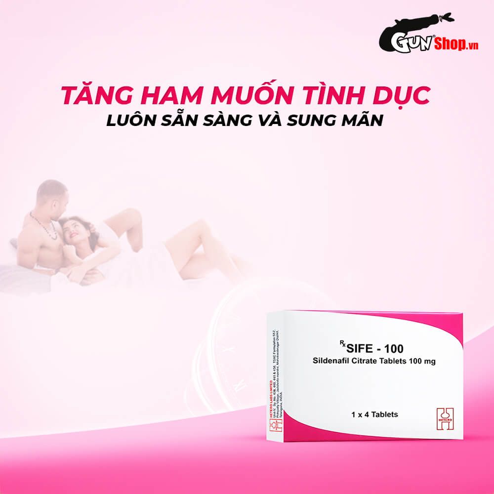 Viên uống hỗ trợ cương dương, tăng cường sinh lý Sife 100 - Hộp 4 viên