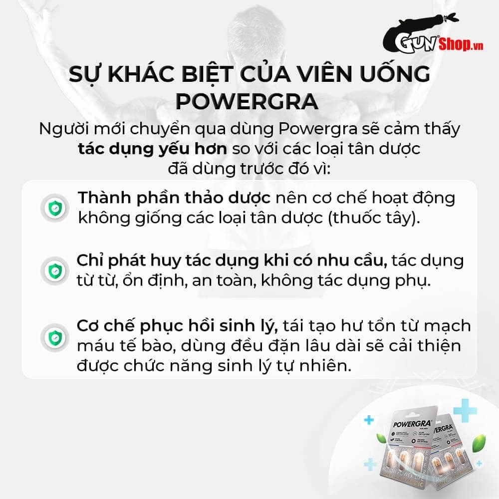 Viên uống tăng kích thước, kéo dài thời gian Powergra For Men (Super Gold Magic) - Vỉ 3 viên