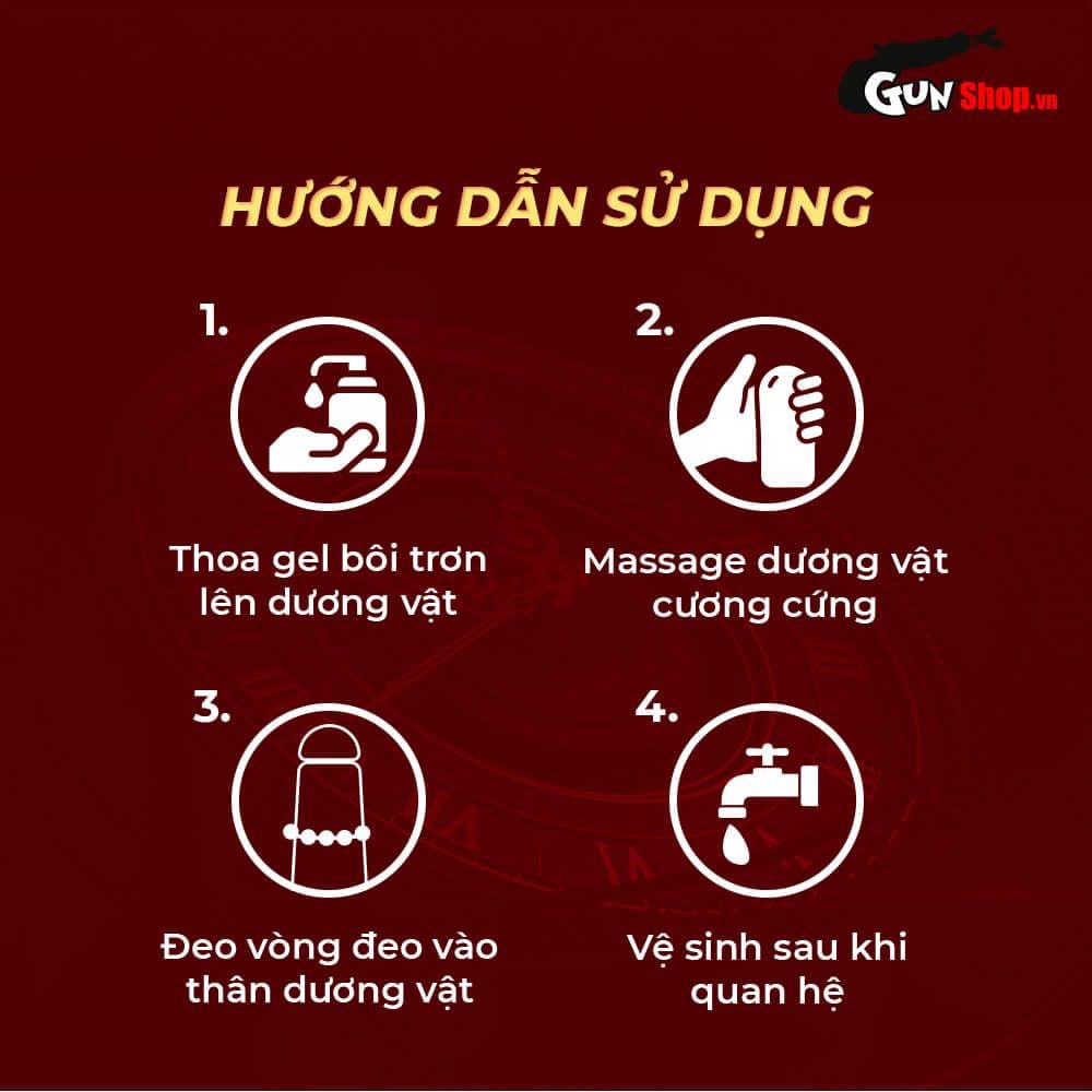 Vòng đeo kéo dài thời gian inox 6 bi - 1 cái