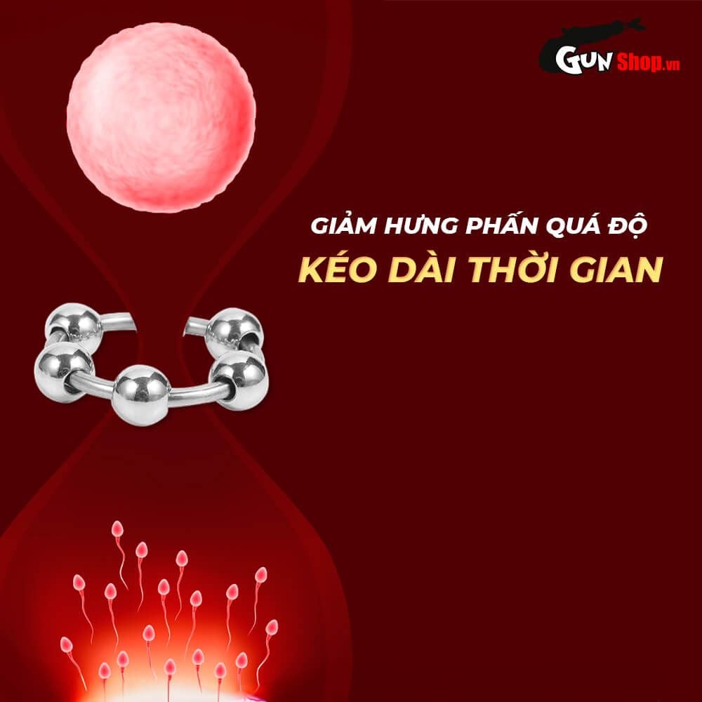 Vòng đeo kéo dài thời gian inox 6 bi - 1 cái