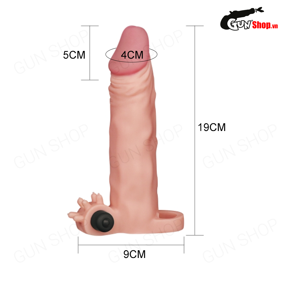 Bao cao su đôn dên rung Lovetoy Pleasure X-Tender tăng 2 inch