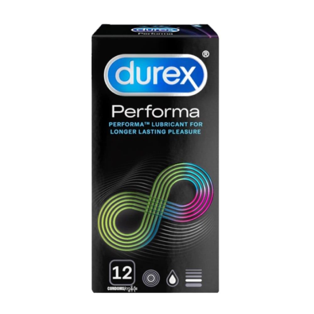 Bao cao su Durex Performa - Kéo dài thời gian - Hộp 12 cái