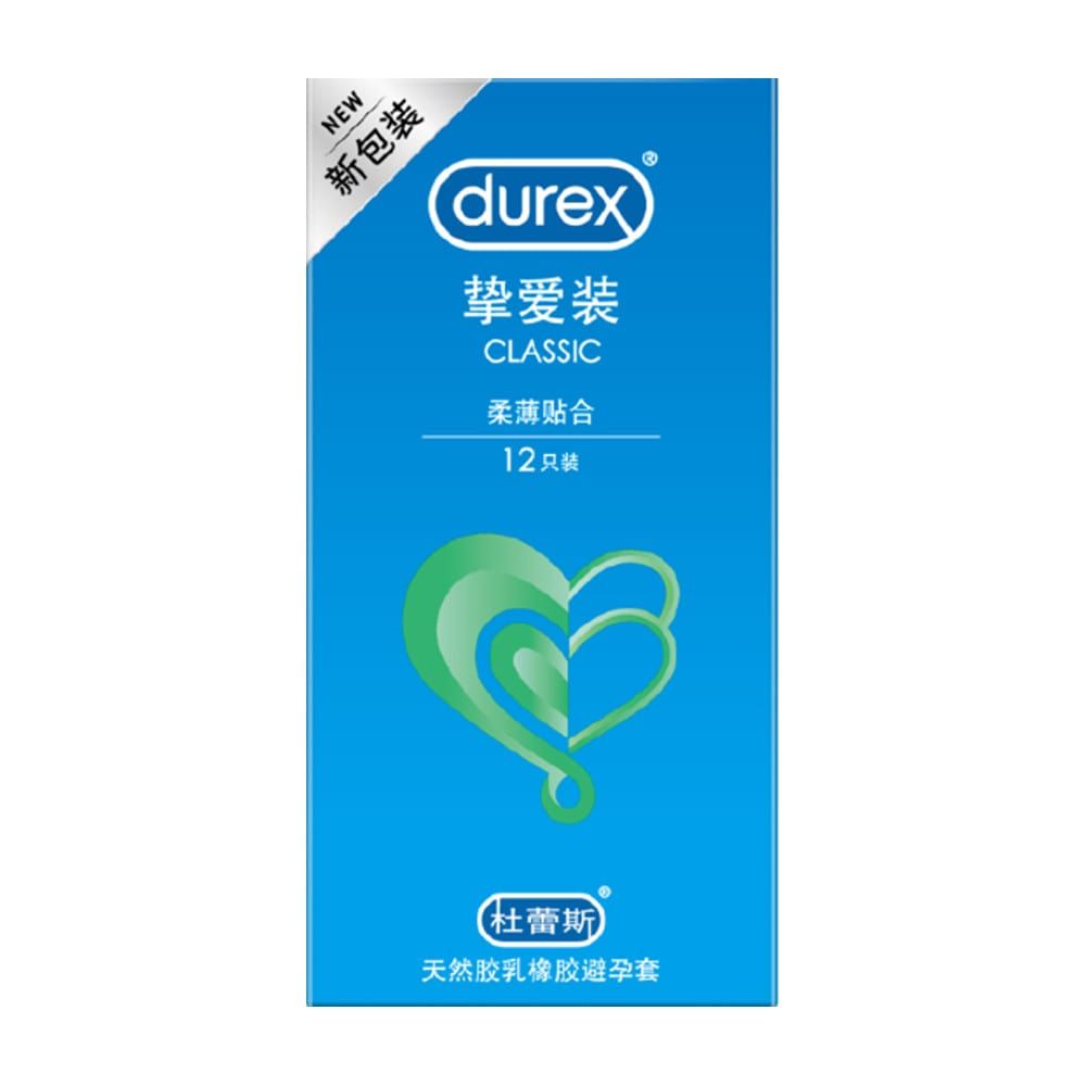 Bao cao su Durex Classic - Mềm và mỏng - Hộp 12 cái