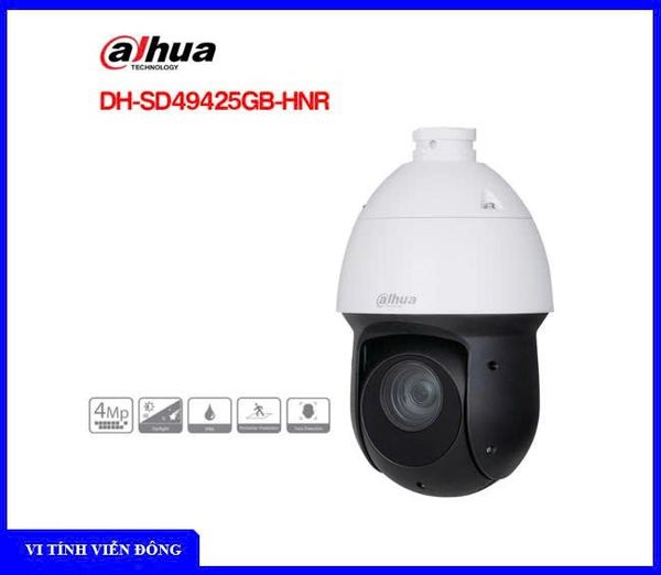 Camera IP Speed Dome 4MP DAHUA DH - SD49425GB - HNR (Tầm xa hồng ngoại 100m, Ống kính zoom quang học 25X (5mm~125mm), zoom số 16x, Nguồn DC 12V/3A (±10%); PoE+(802.3at)) - IME