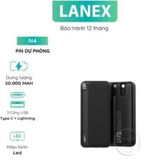 Pin dự phòng Lanex 20000mAh N4 2in1