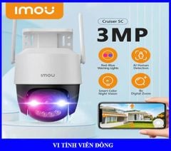 Camera Cruiser SC IMOU IPC - K7FP - 3H0WE 2K -Full Color 3MP (đàm thoại 2 chiều, đèn báo động xanh + đỏ, hồng ngoại thông minh 20m) - IME
