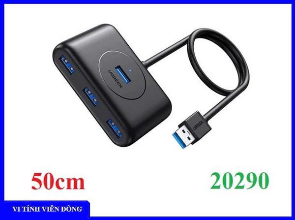 Hub USB 3.0 ra 4 cổng dài 50cm chính hãng Ugreen 20290 cao cấp