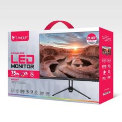 Màn hình LCD 22 T-Wolf TW-F22VFHD75 Black Chính hãng (VA-VGA, HDMI, 1920x1080,75Hz, kèm cáp VGA)