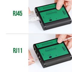 Bộ test cáp mạng Ugreen 10950, thích hợp cho cáp mạng RJ11/12, RJ45