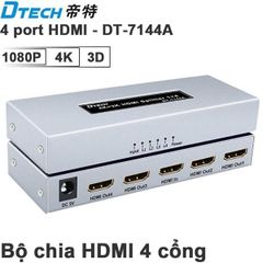 Hub HDMI 1 --> 4 HDMI DTECH Mini 340Mhz 4K x 2K (DT 7144A)