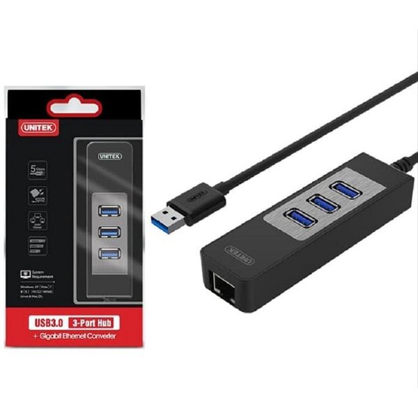 Usb 3p Hub USB 3P (3.0) + Lan Unitek (Y-3045C)