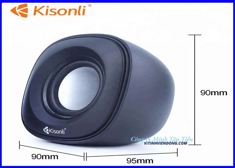 Loa vi tính 2.0 Kisonli V350 ( Jack 3.5mm và USB nguồn / Công suất: 3W x 2 loa)