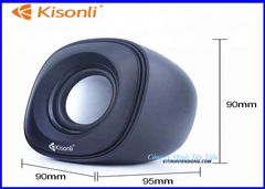 Loa vi tính 2.0 Kisonli V350 ( Jack 3.5mm và USB nguồn / Công suất: 3W x 2 loa)