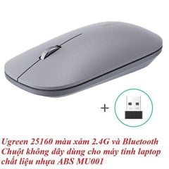 Chuột không dây + Bluetooth UGreen MU001 (25160) - Màu Xám