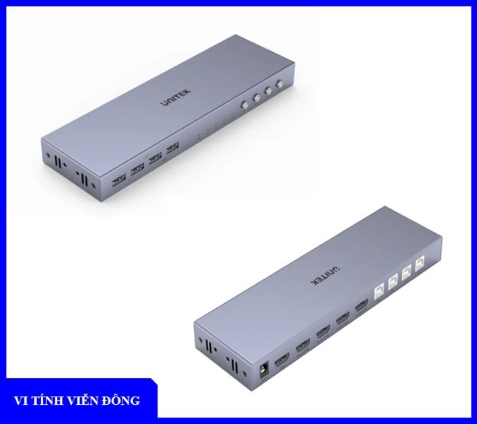 Bộ switch KVM HDMI 4 vào 1 ra + 4 USB 4K V306A Unitek