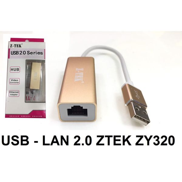 Cáp USB --> Lan 2.0 ZTek ZY 320