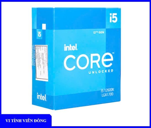 CPU Intel Core i5-12600K (3.7GHz turbo up to 4.9Ghz, 10 nhân 16 luồng, 20MB Cache, 125W) - Socket Intel LGA 1700/Alder Lake) - Box Công ty, giữ lại Box để bảo hành