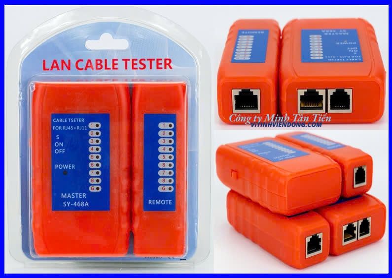 Bộ test mạng SY - 468A (RJ45 + RJ11) - Không kèm Pin 9V (BH 1 tháng)