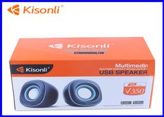 Loa vi tính 2.0 Kisonli V350 ( Jack 3.5mm và USB nguồn / Công suất: 3W x 2 loa)