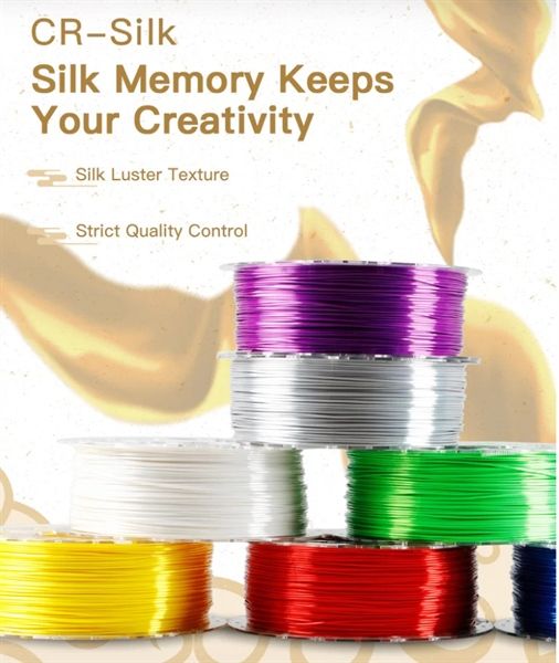 Sợi nhựa CR-Silk Filament, White, 1.75mm, 1kg/cuộn