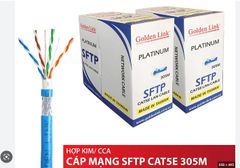 Cáp mạng Golden link 4pair SFTP cat 5e xanh dương ( có chống nhiễu ) - Lẻ