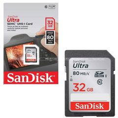 Thẻ nhớ 32GB SD Sandisk (80Mb/s) - Lớn