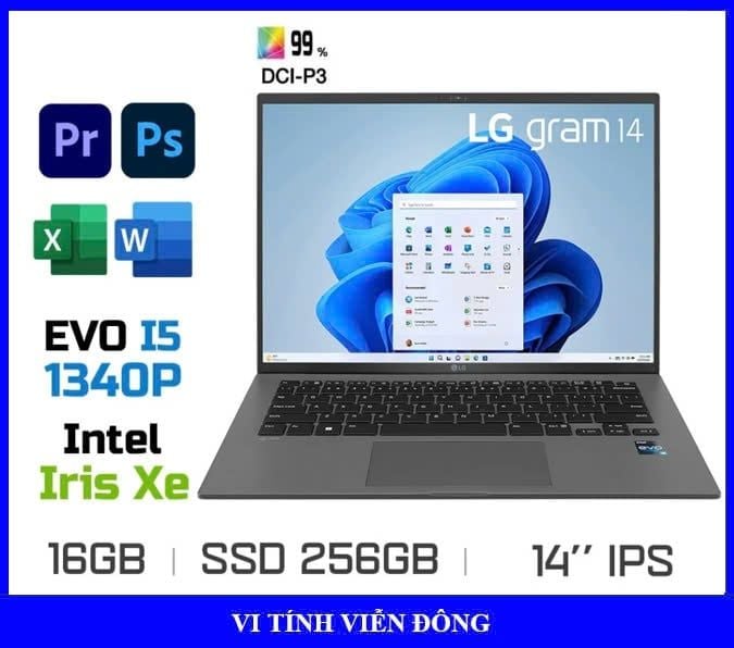 Máy tính xách tay LG Gram 2023 14Z90R - G.AH53A5