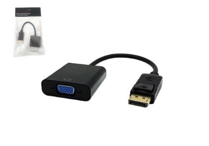 Cáp chuyển Displayport K -> VGA L 0.2m đen BX028