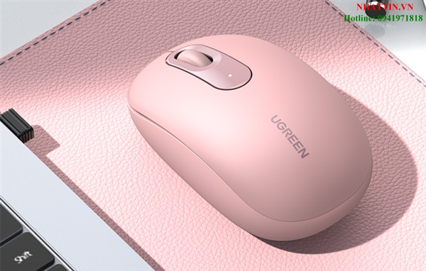 Chuột không dây UGreen Silent MU105 (90686) - Màu Hồng