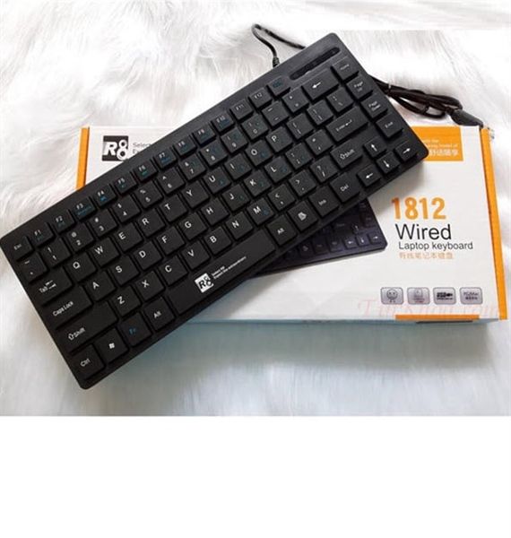 Bàn phím mini KB-1812 đen USB R8