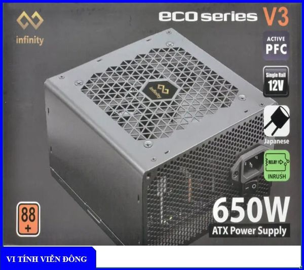 Nguồn Infinity Eco 650W V3-DC to DC - Active PFC - Single Rail 12V