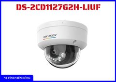 Camera Dome IP Colorvu Hikvision DS - 2CD1127G2H - LIUF 2MP (Tích hợp Mic, Tầm xa hồng ngoại/ Ánh sáng trắng 30m, Nguồn 12V / PoE chuẩn 802.03af, Hỗ trợ thẻ nhớ tối đa 512GB) (IME)