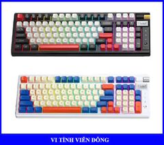 Bàn phím cơ không dây T-Wolf T70 - Màu đen (97 phím, Red Switch, RGB Led, Rotate button, Pin sạc, kết nối USB Type-C/ Bluetooth 5.0/ 2.4GHz Wireless)