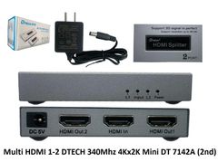 Hub HDMI 1 --> 2 HDMI Dtech Mini (DT 7142A)